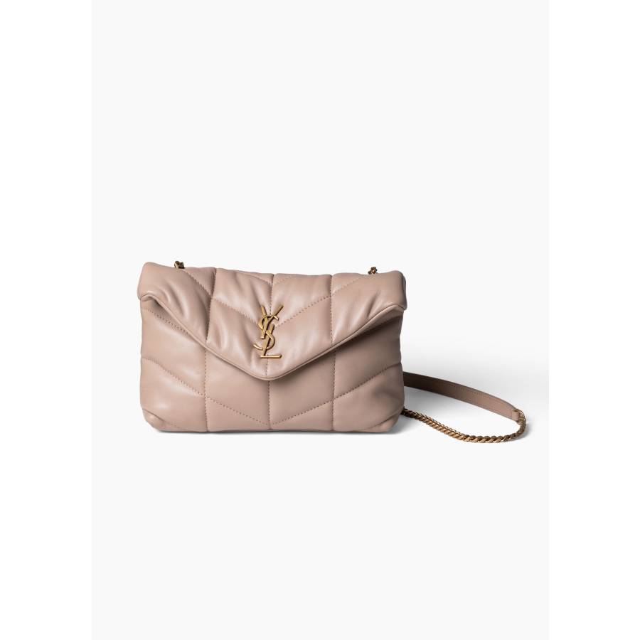 Sac Puffer Toy en cuir d'agneau beige
