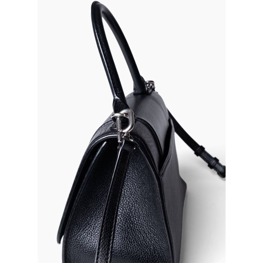 Sac à main Hourglas en cuir noir - Petit