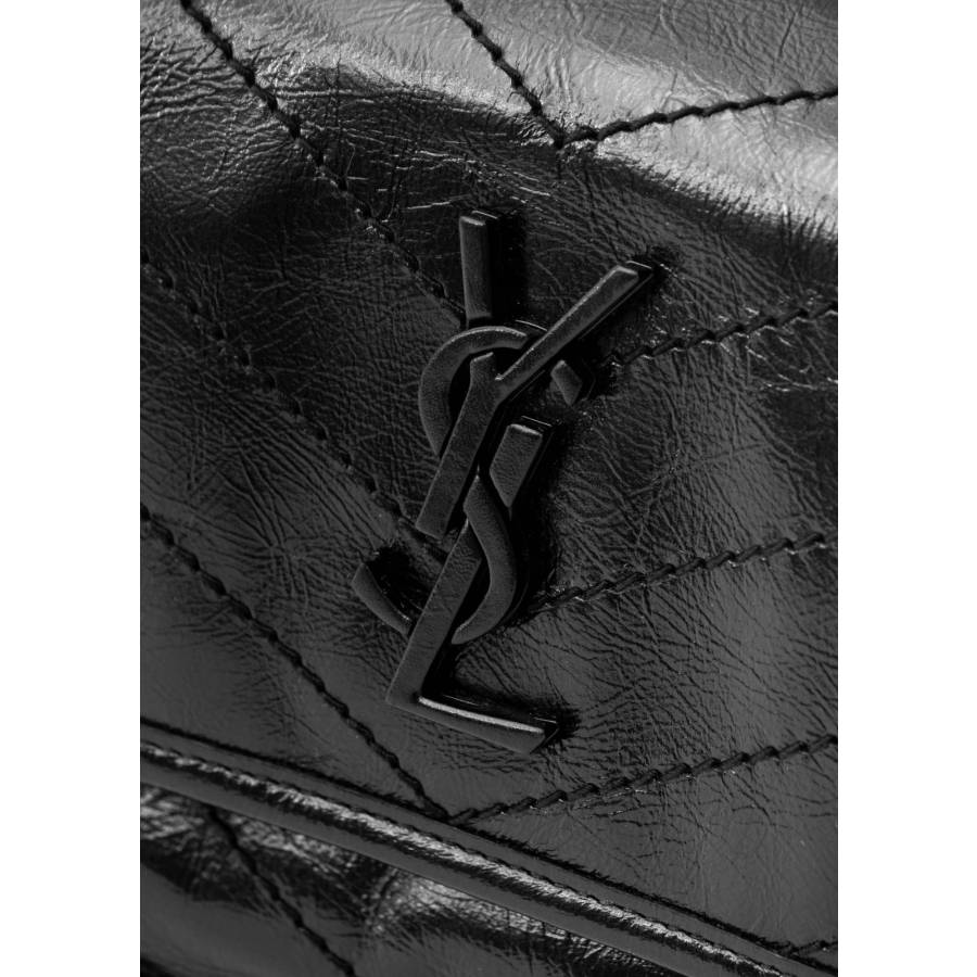 Sac Niki Baby en cuir noir