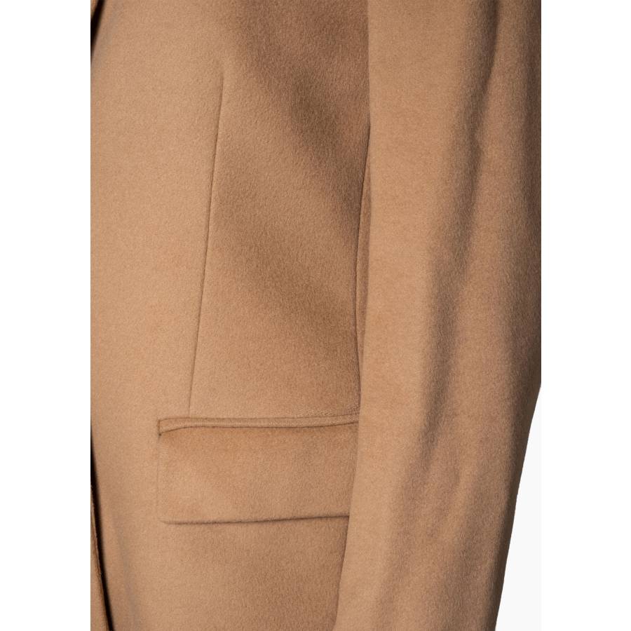 Manteau classique en laine et cachemire Camel