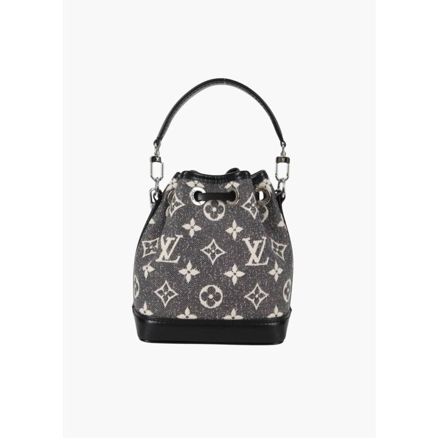 Noe Nano Monogram Jacquard and Denim Bag