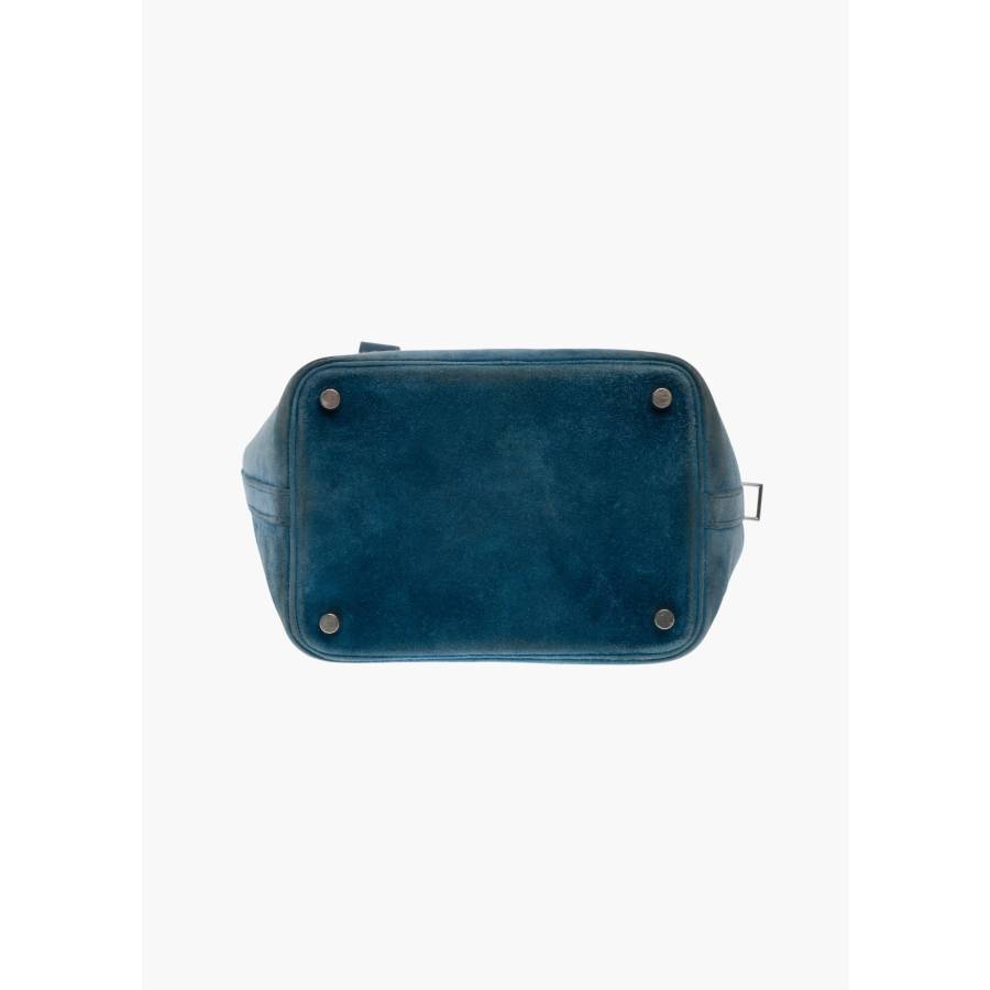 Picotin 18 Lock in Doblis Blue Thalassa Calfskin