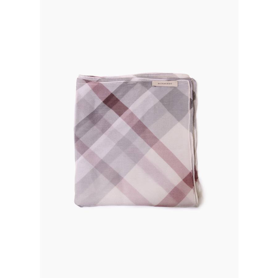 Écharpe Transparente à Carreaux en Soie