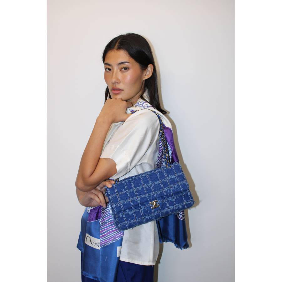 Sac classique 11.12 en tweed bleu