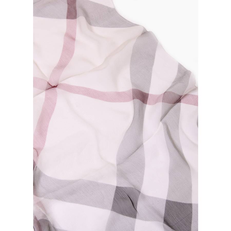 Écharpe Transparente à Carreaux en Soie