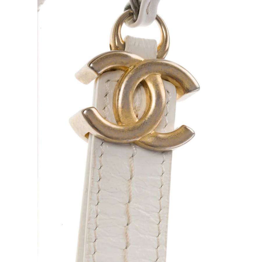 Sac Gabrielle petit modèle en cuir matelassé blanc