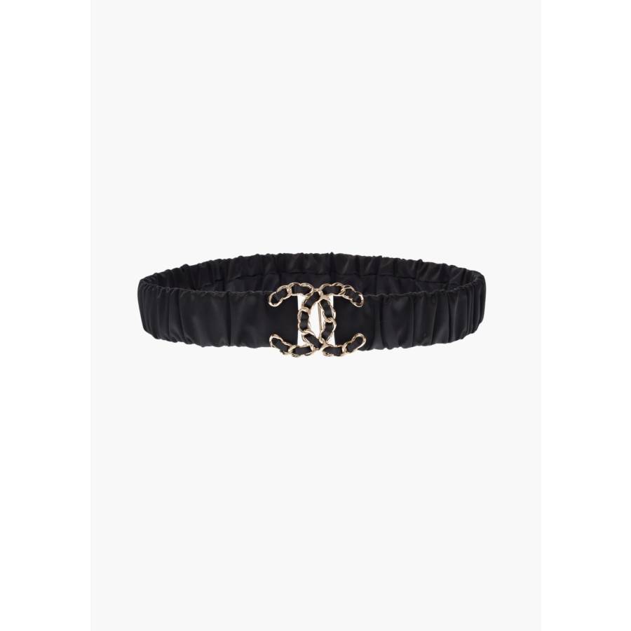 Ceinture​​​ ​en​​​ ​​​cuir​​ ​noir​ ​​logo​ ​CC