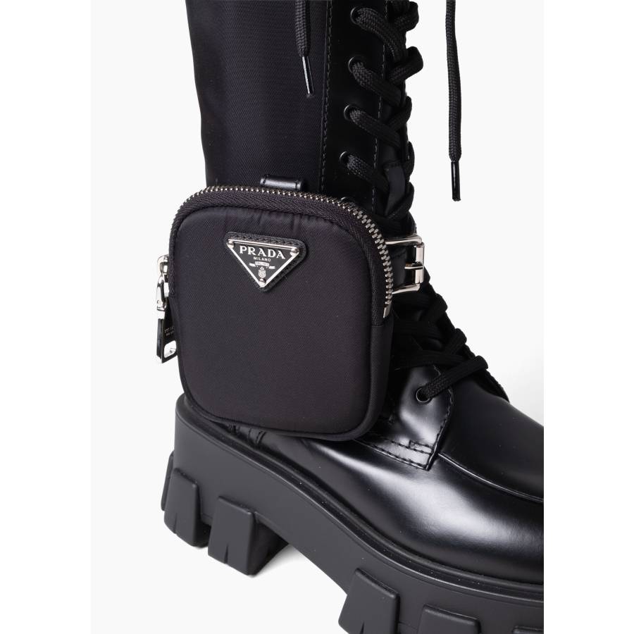 Bottes "Monolith" en cuir noir