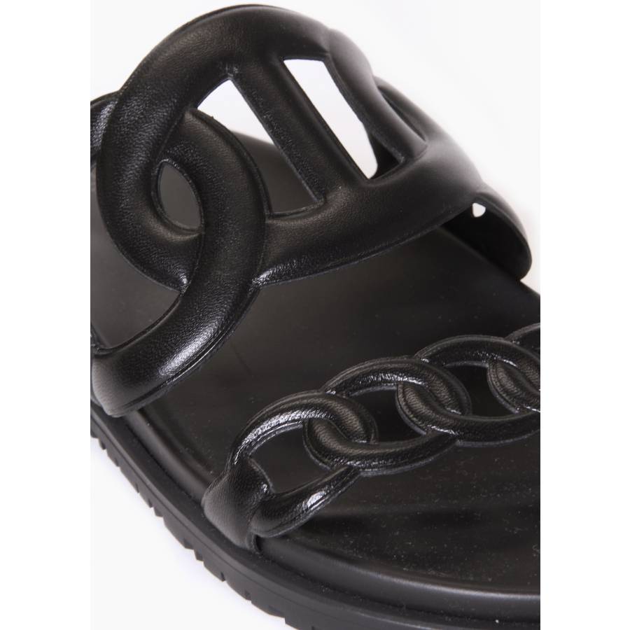 Extra Schwarze Sandalen