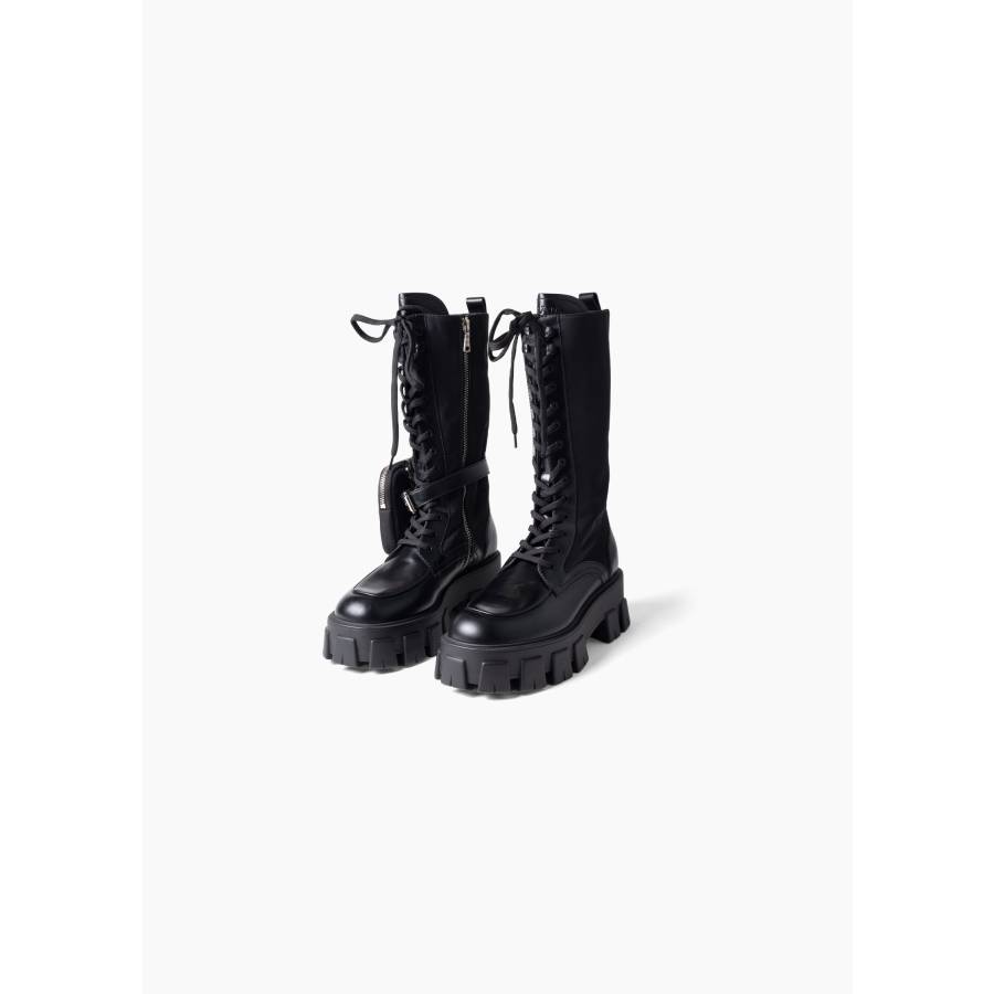 Bottes "Monolith" en cuir noir