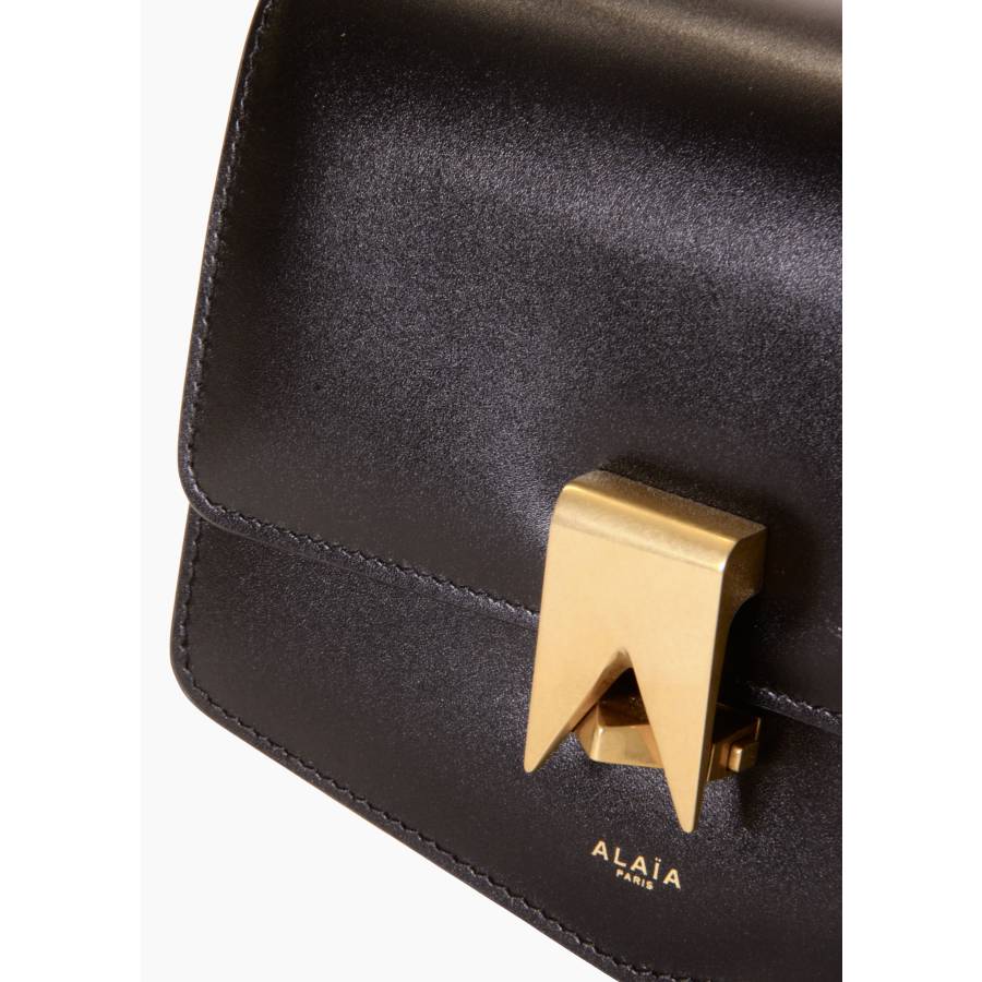 Le Papa Small Tasche aus schwarzem Leder