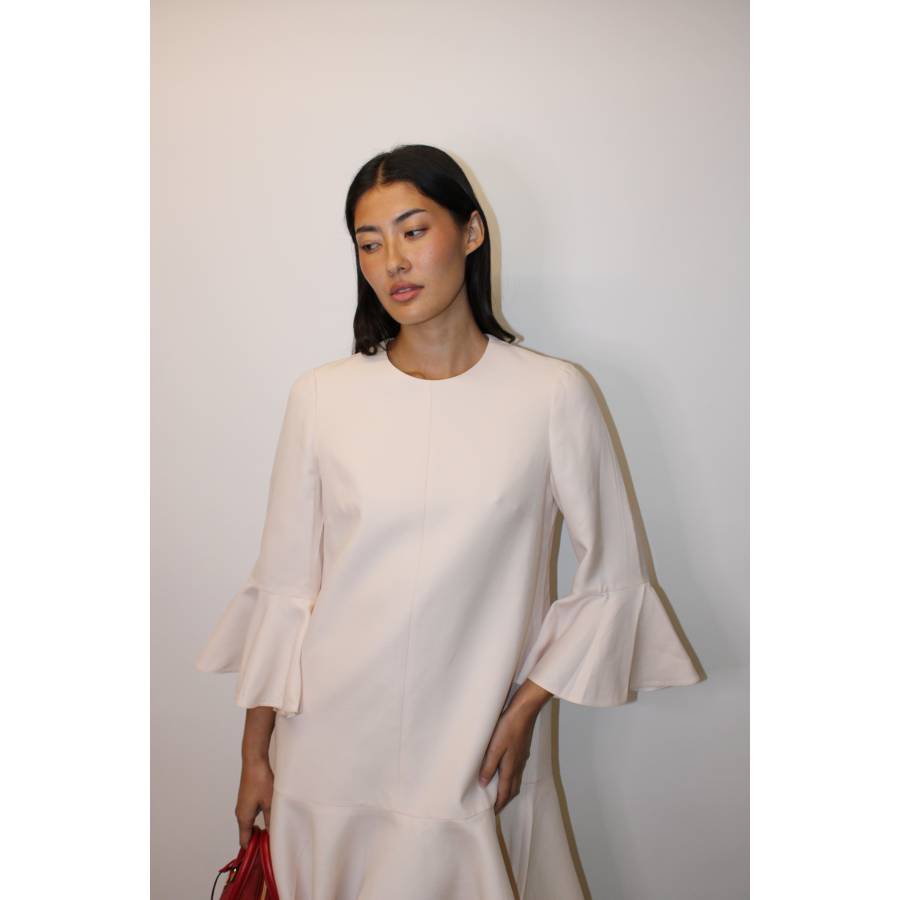 Ecru wool dress