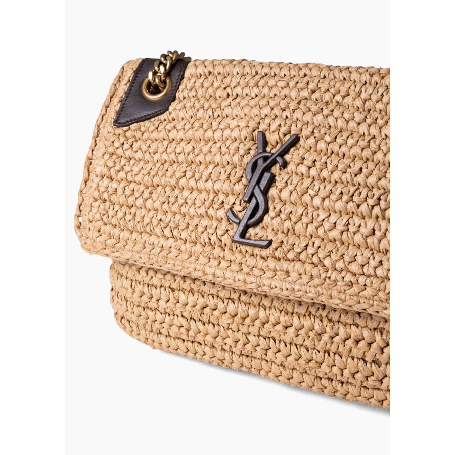 Niki Medium Raffia Bag