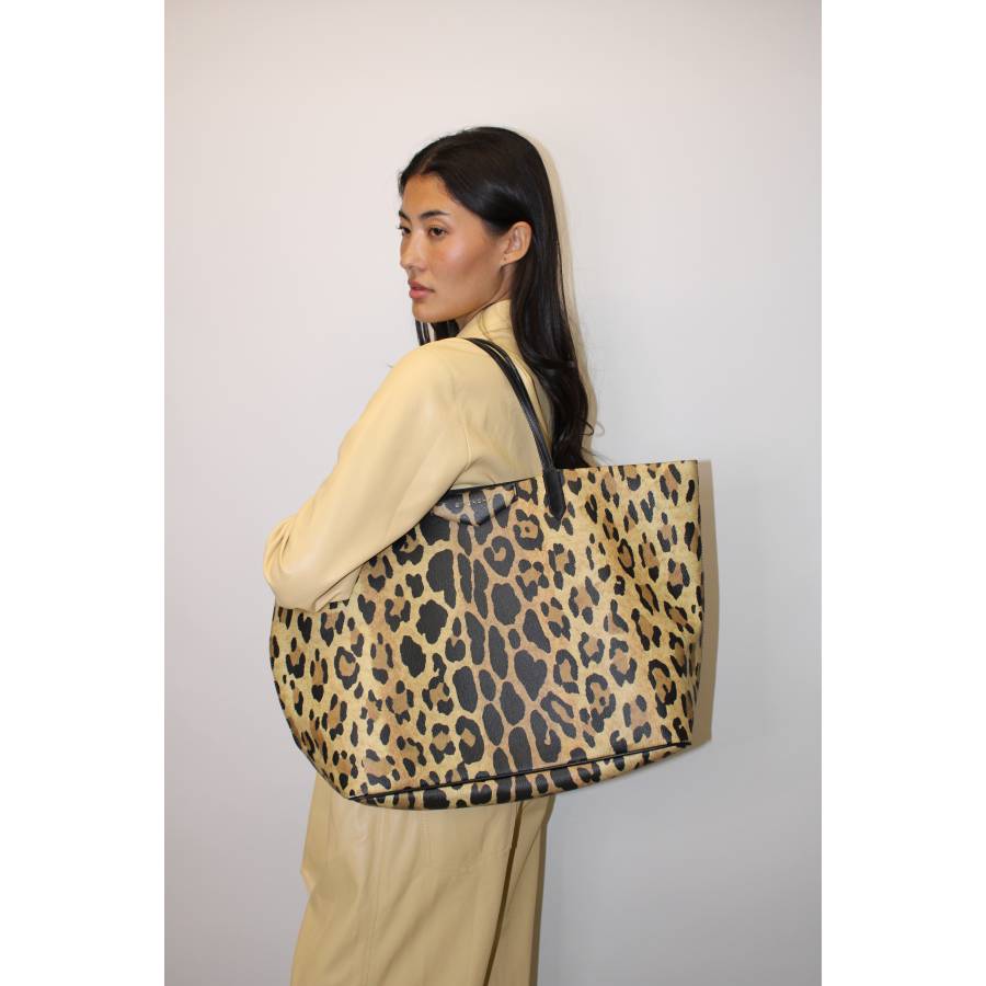 Sac cabas Antigona léopard