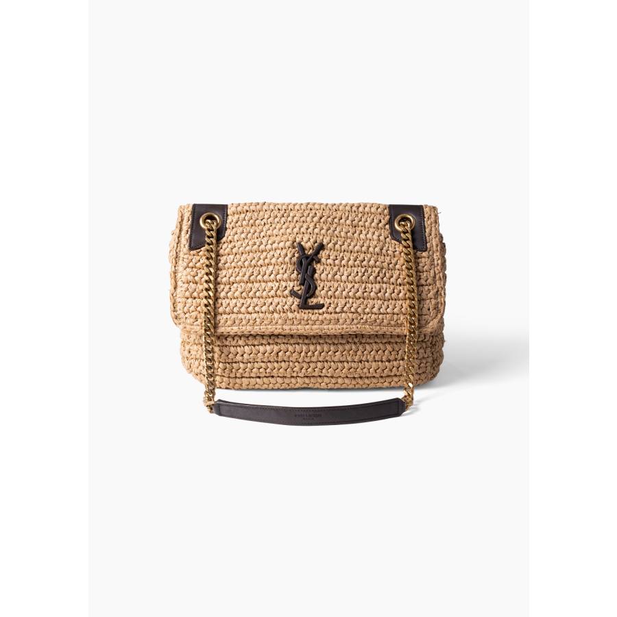 Niki Medium Raffia Bag