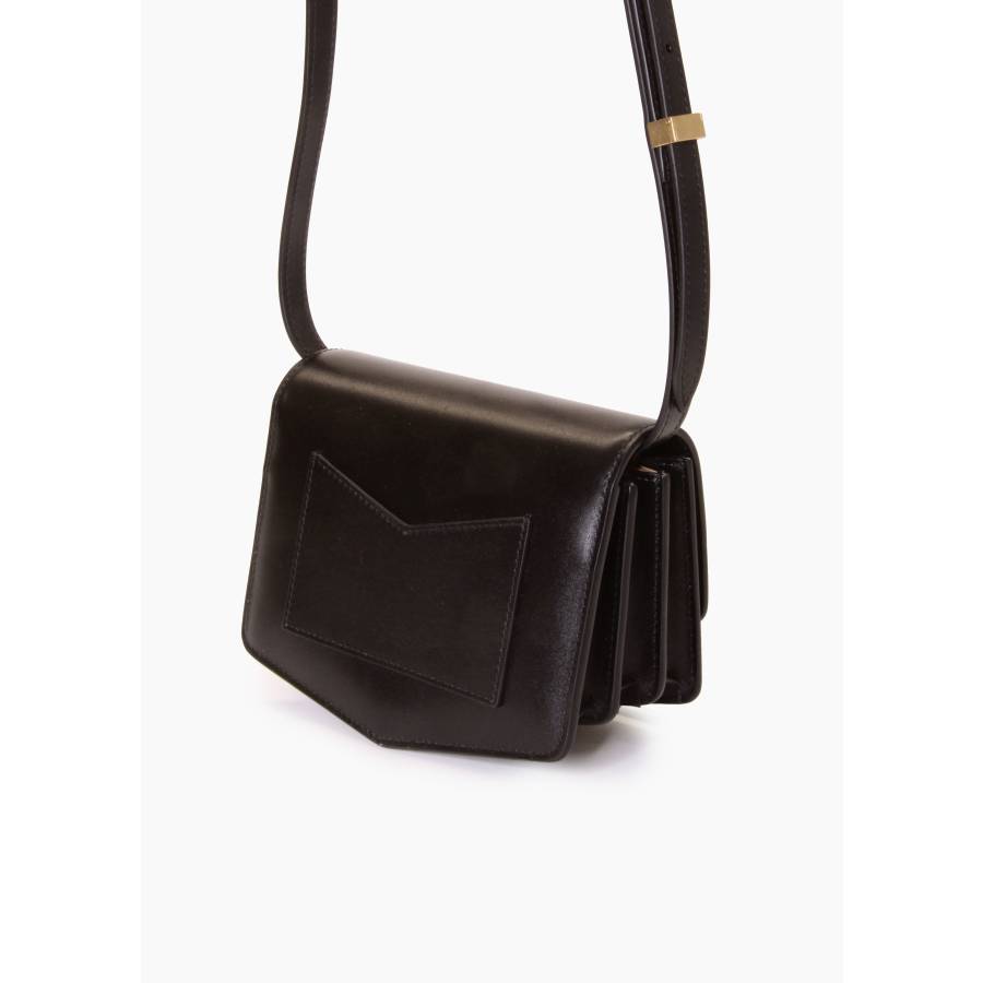 Le Papa Small Tasche aus schwarzem Leder