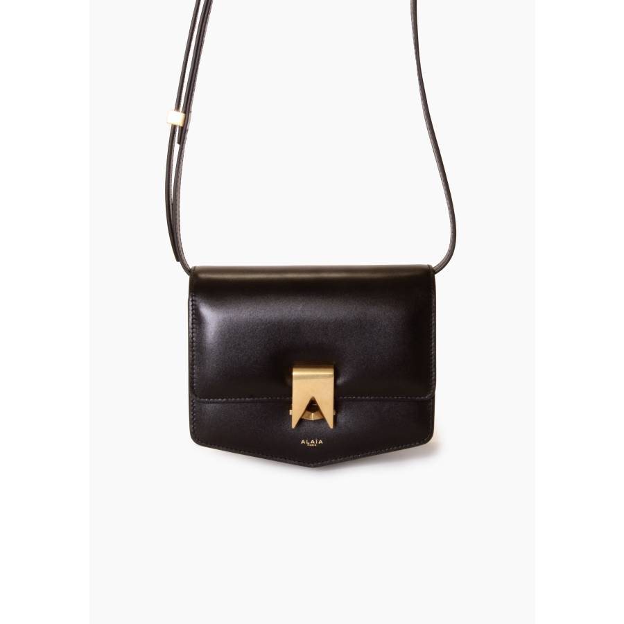 Le Papa Small Tasche aus schwarzem Leder