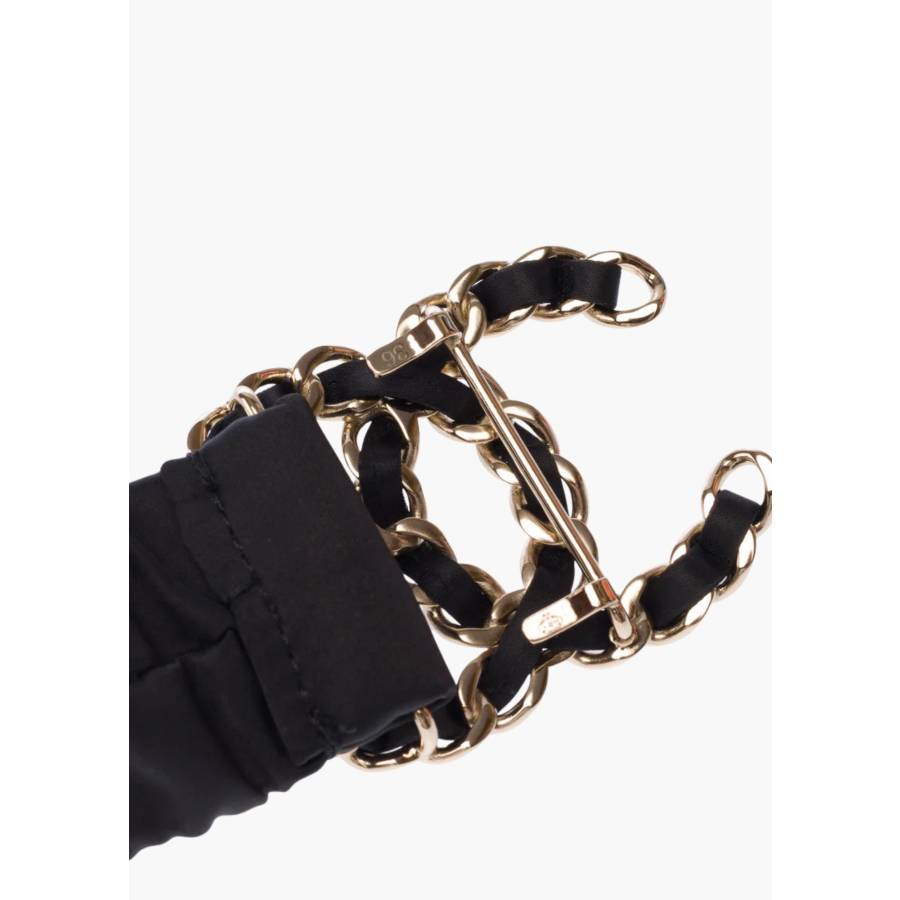 Ceinture​​​ ​en​​​ ​​​cuir​​ ​noir​ ​​logo​ ​CC