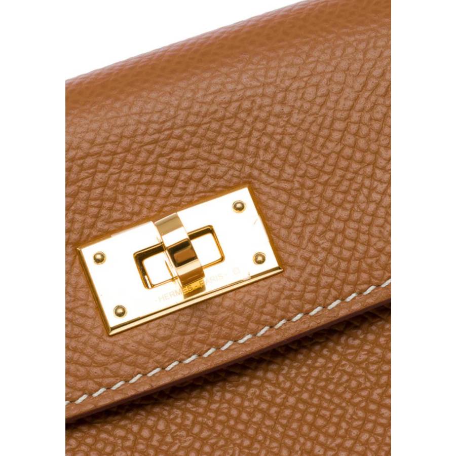 Portefeuille Kelly Pocket Compact Epsom Gold
