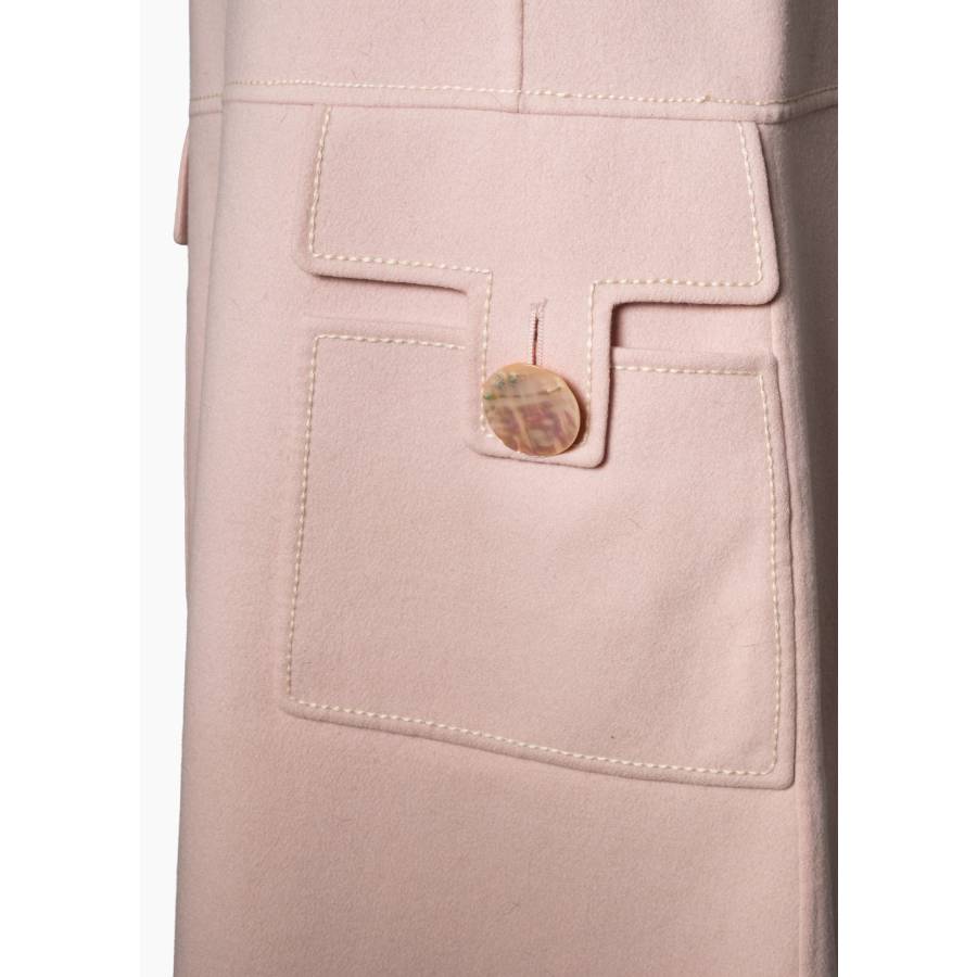 Ärmelloses Trapezkleid in Puderrosa