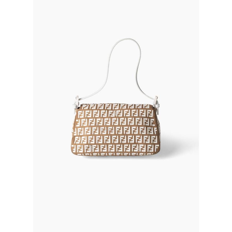 Sac Baguette beige et blanc