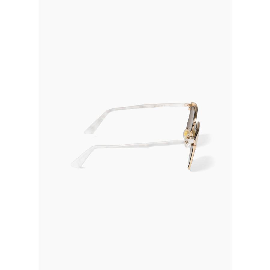 Sonnenbrille aus vergoldetem Metall