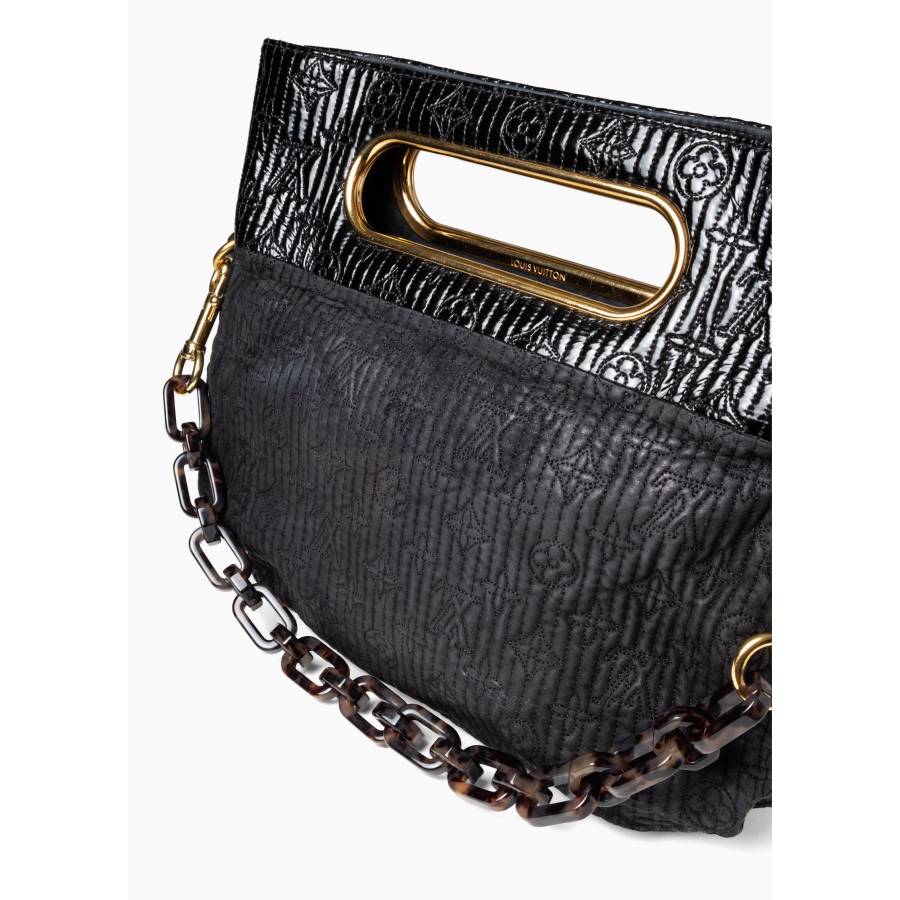 Black suede "Motard" handbag
