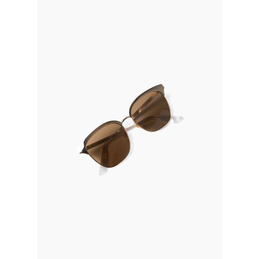 Sonnenbrille aus vergoldetem Metall
