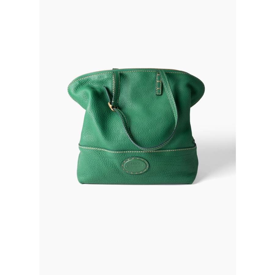 Sac à main en cuir vert