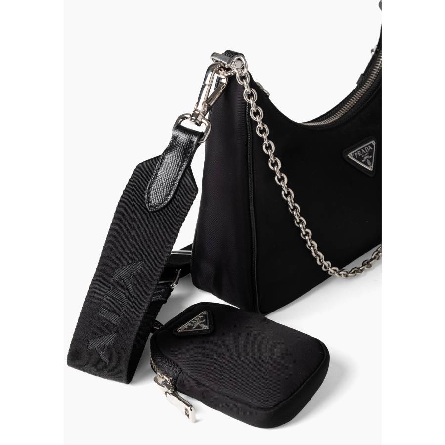 Sac Prada réédition 2005 en nylon noir