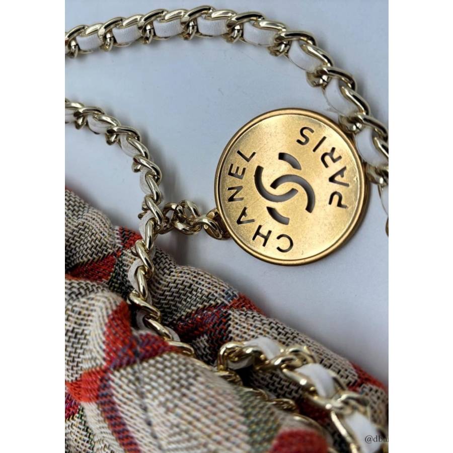 Mini Chanel 22 coloré en toile texturée