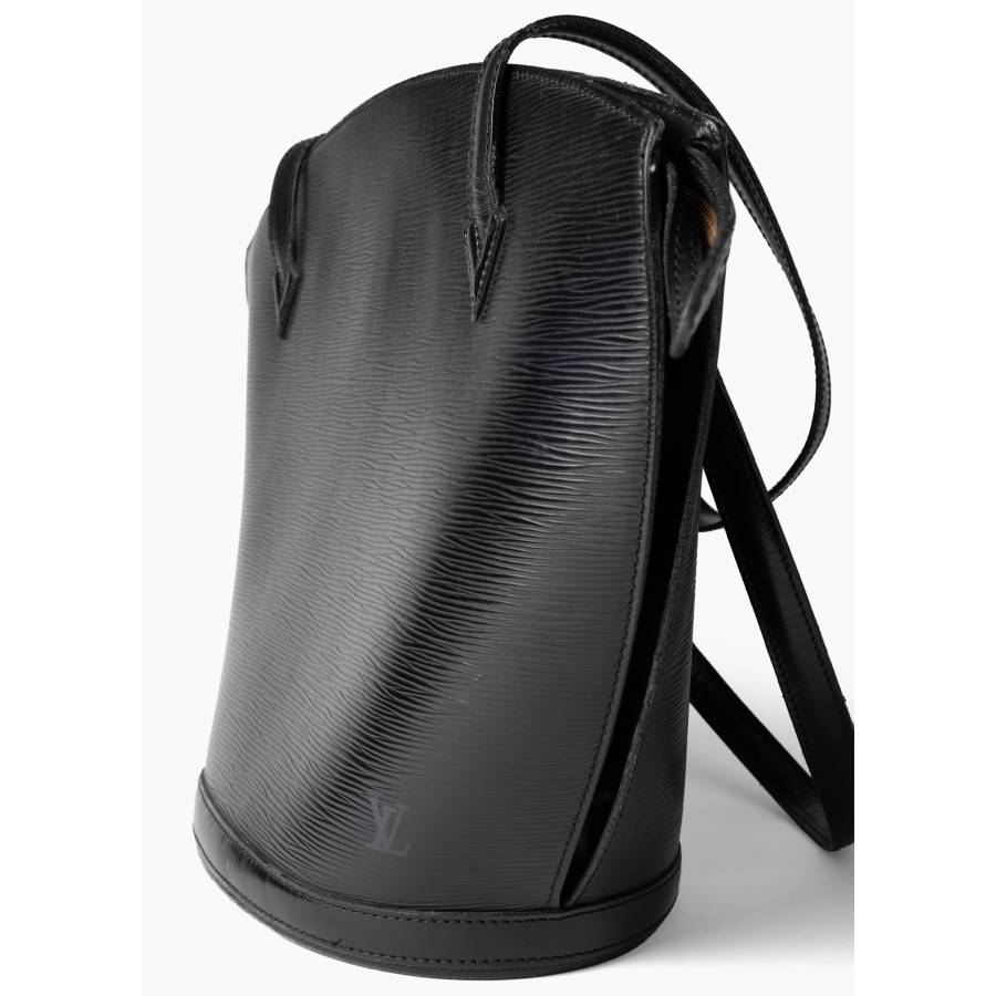 Sac en cuir épi noir