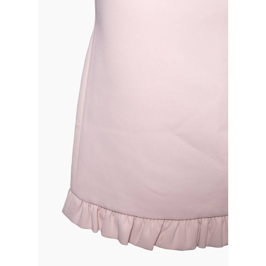 Pink ruffled mini skirt