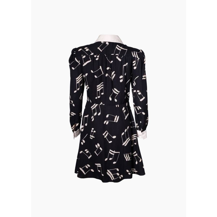 Robe-chemise imprimée notes de musique