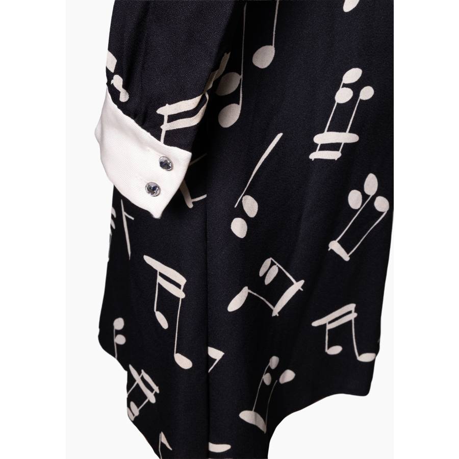 Robe-chemise imprimée notes de musique