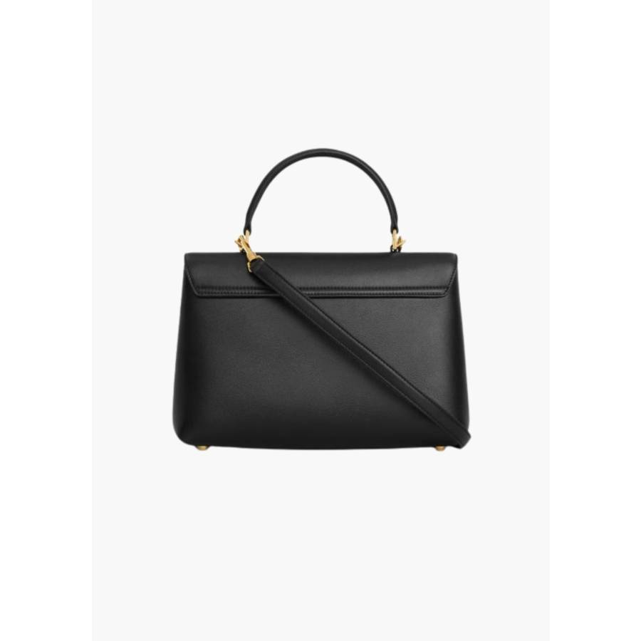 Nino Medium Bag in soft black grained calfskin