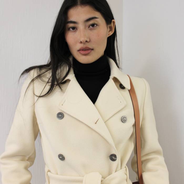 Ecru wool coat Burberry