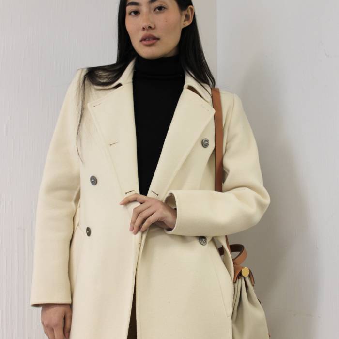 Ecru wool coat Burberry