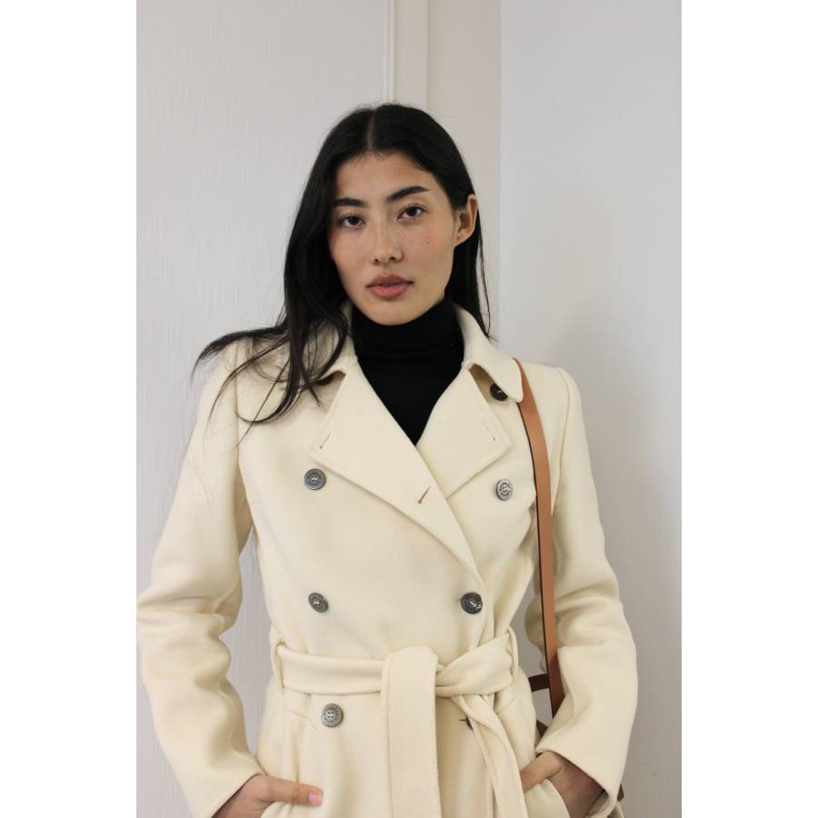 Ecru wool coat