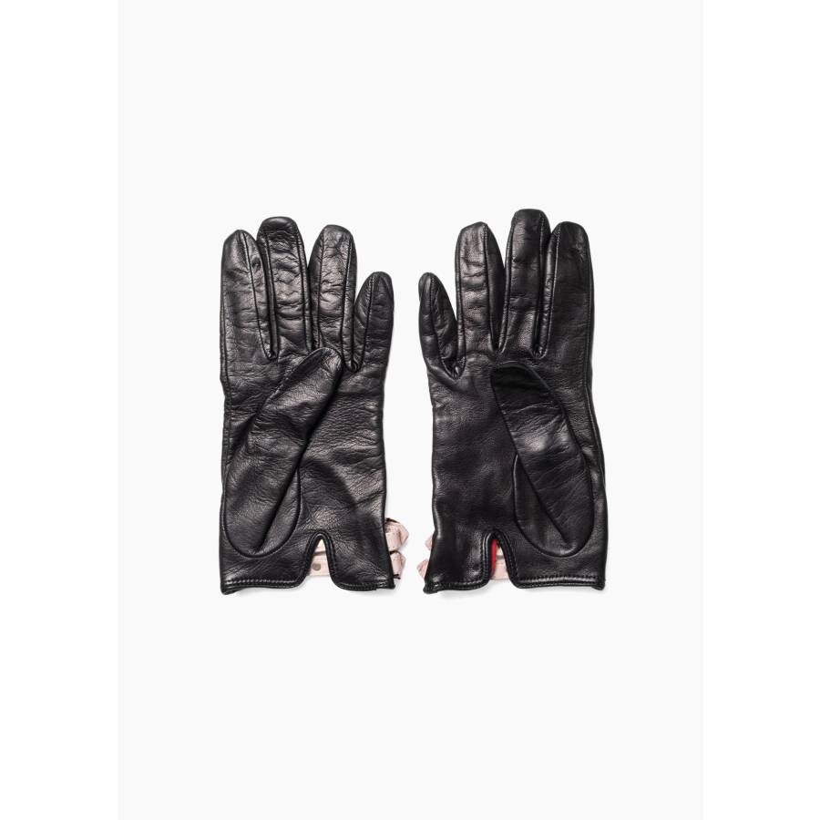 Gants Rockstud en cuir noir